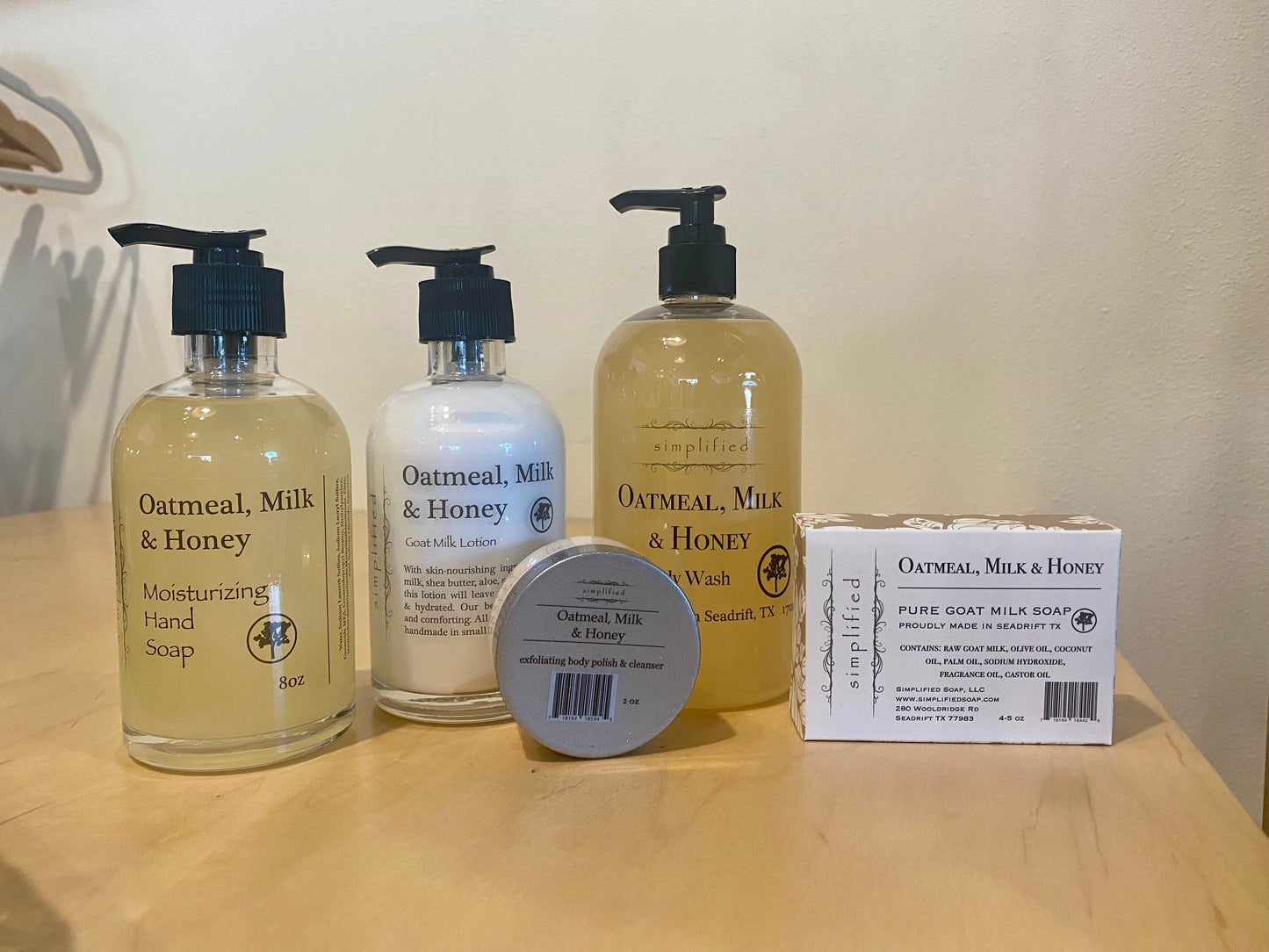 Simplified Soaps and Moisturizer- Oatmeal, Milk and Honey