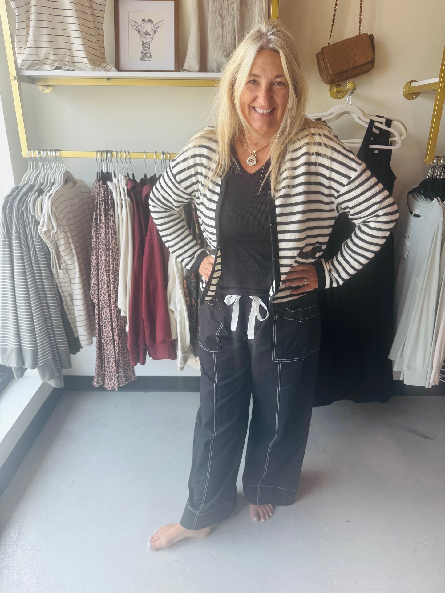 Black Wide Leg Cargo Pants