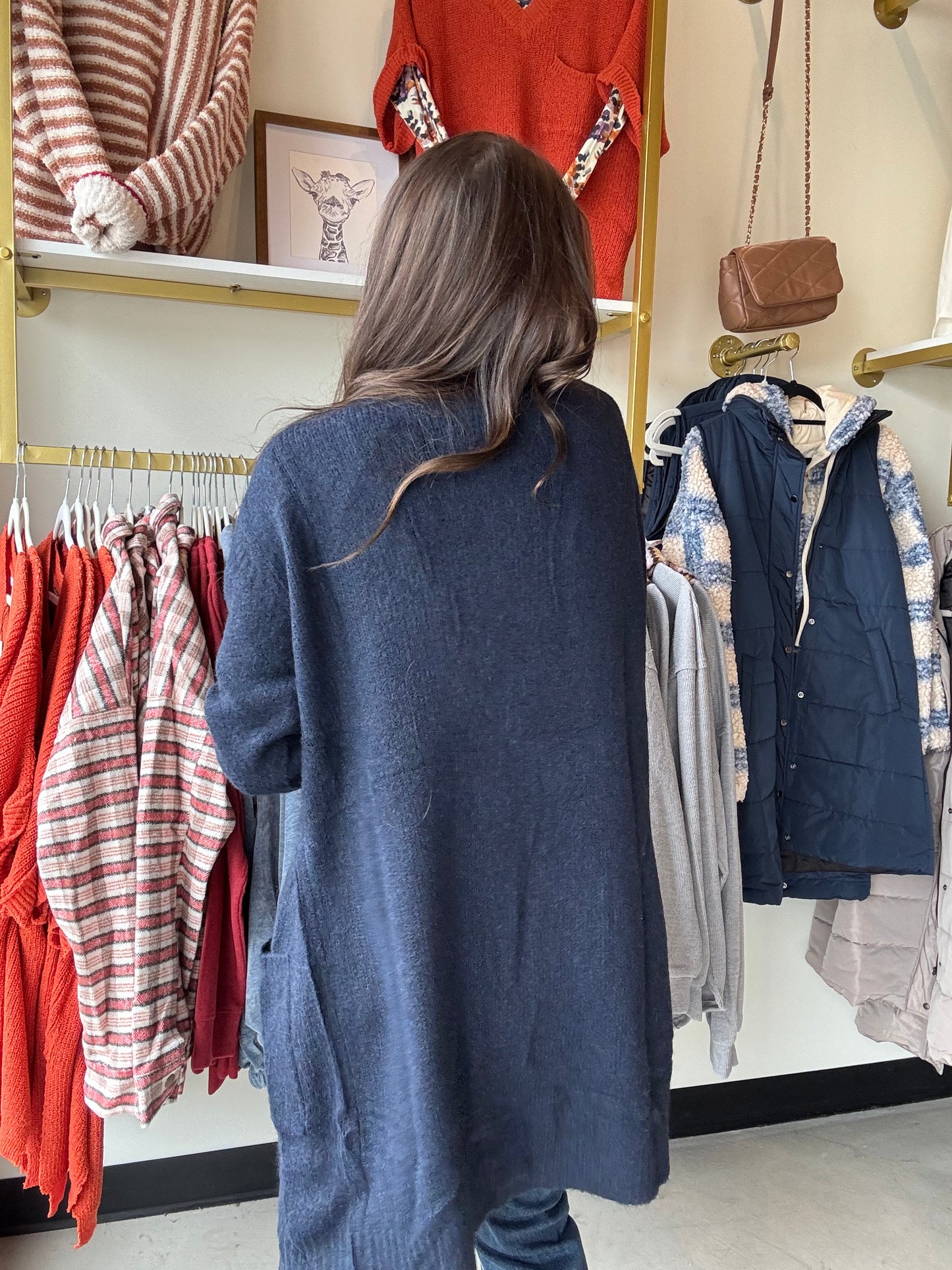 Navy Madison Cozy Cardigan