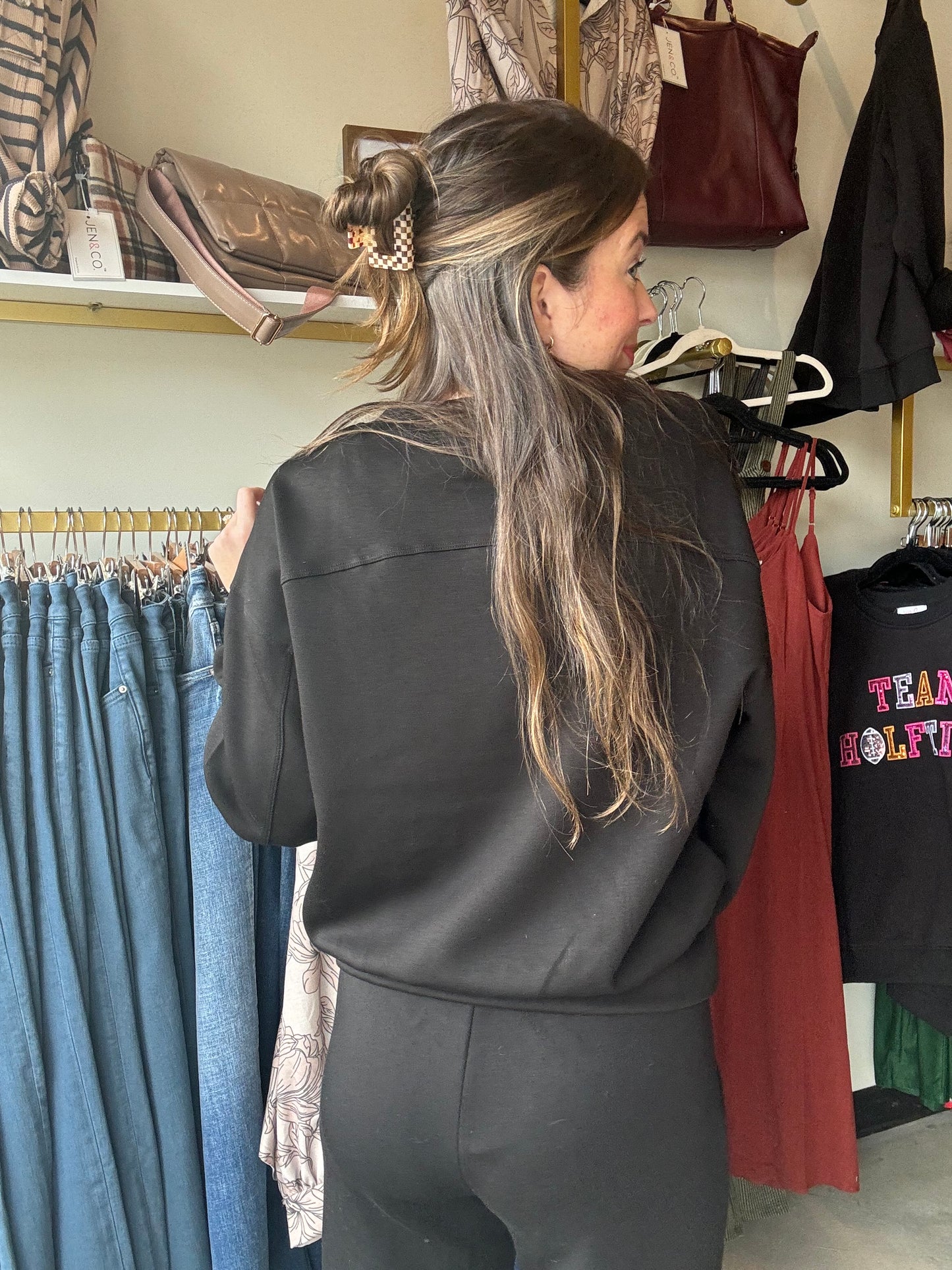 Black Scuba Crewneck Sweatshirt