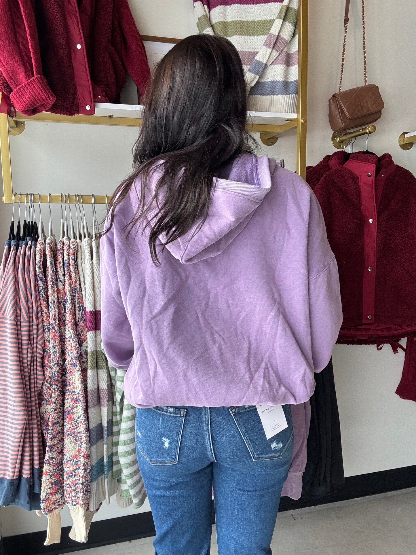 Periwinkle Elastic Hem Hoodie