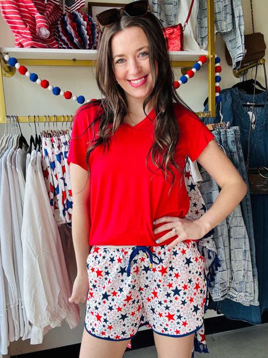Red Everyday Basic Tee