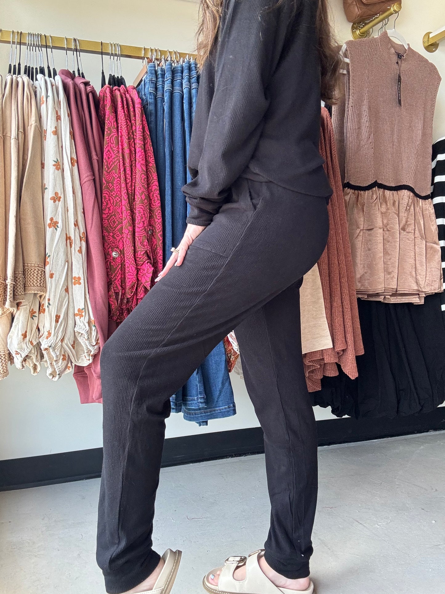 Black Corrine Joggers
