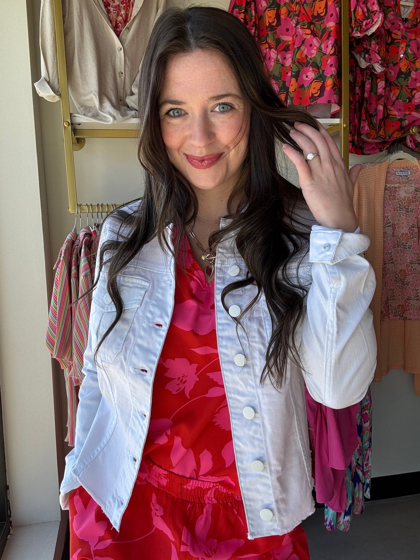 Optic White Kara Jacket - Kut