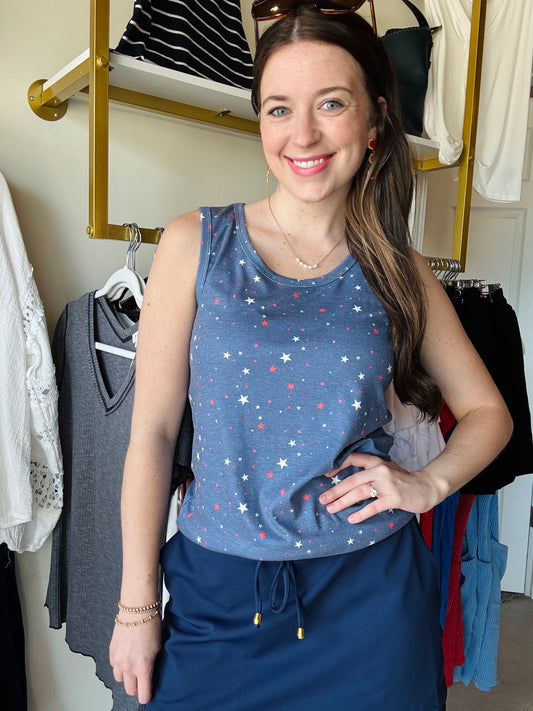 Blue Liberty Stars Ava Tank