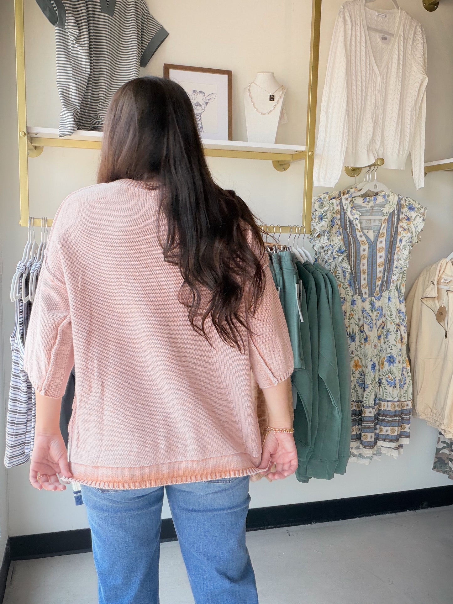 Pink Latte Mineral Washed Sweater