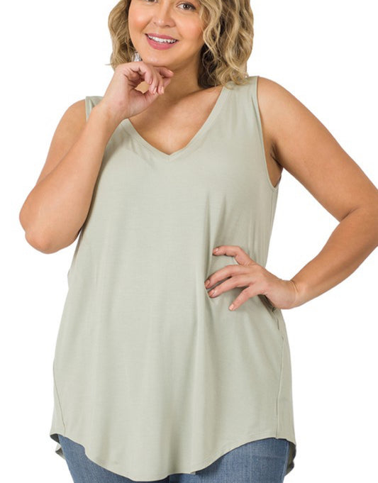 Light Sage Tencel Tank