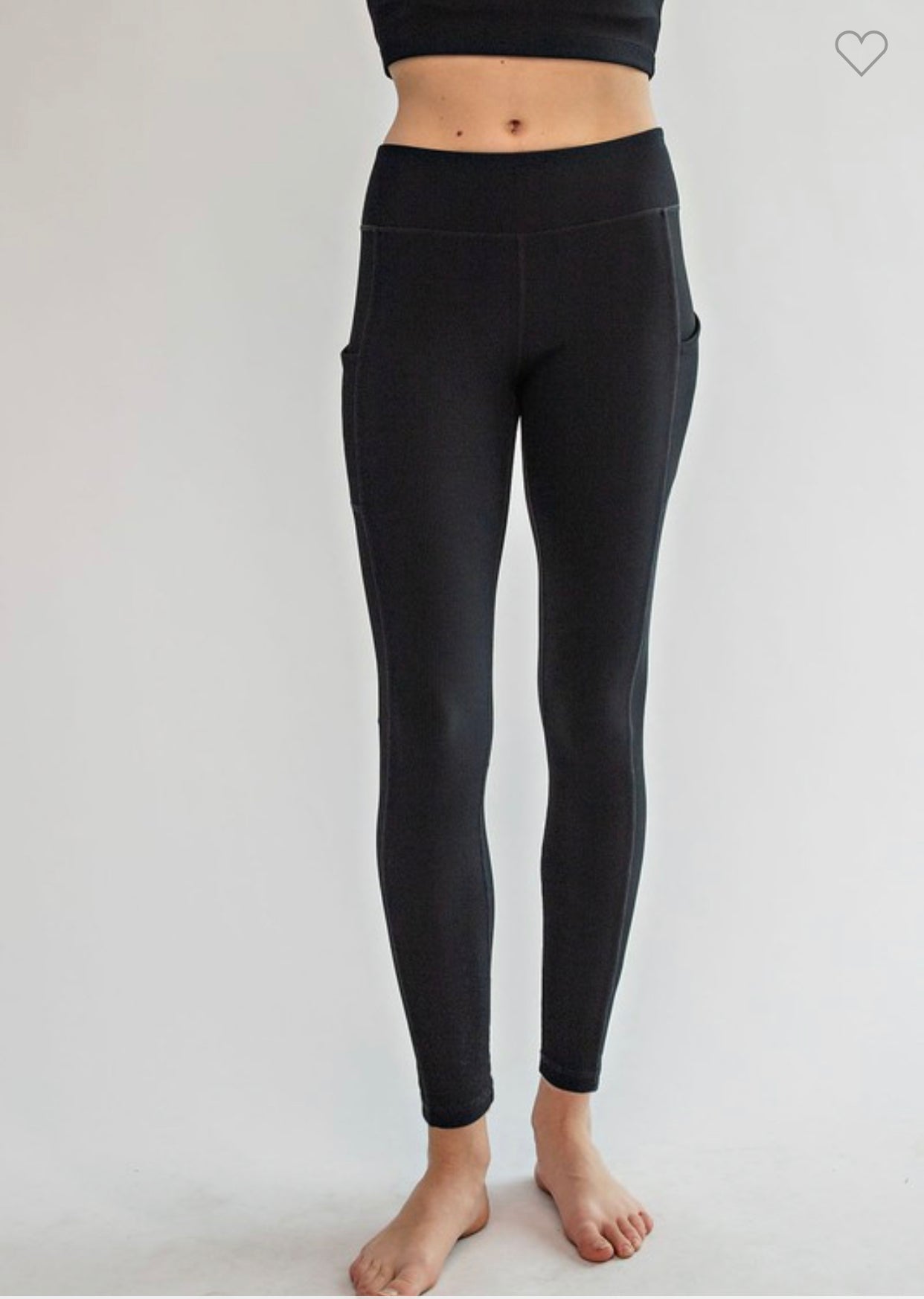 Nylon Ribbed Pocket Leggings