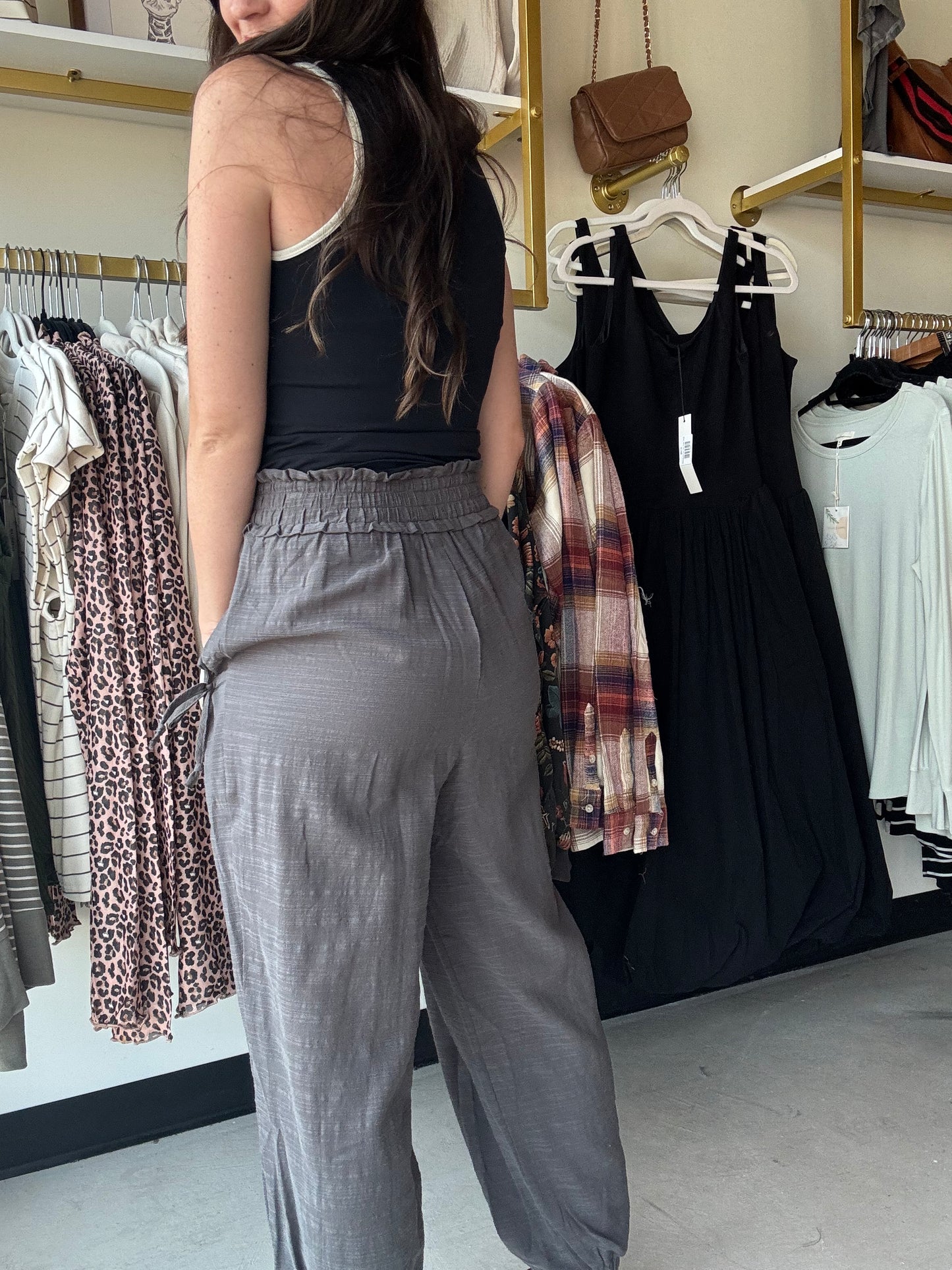 Ash Voluminous Relaxed Fit Pants