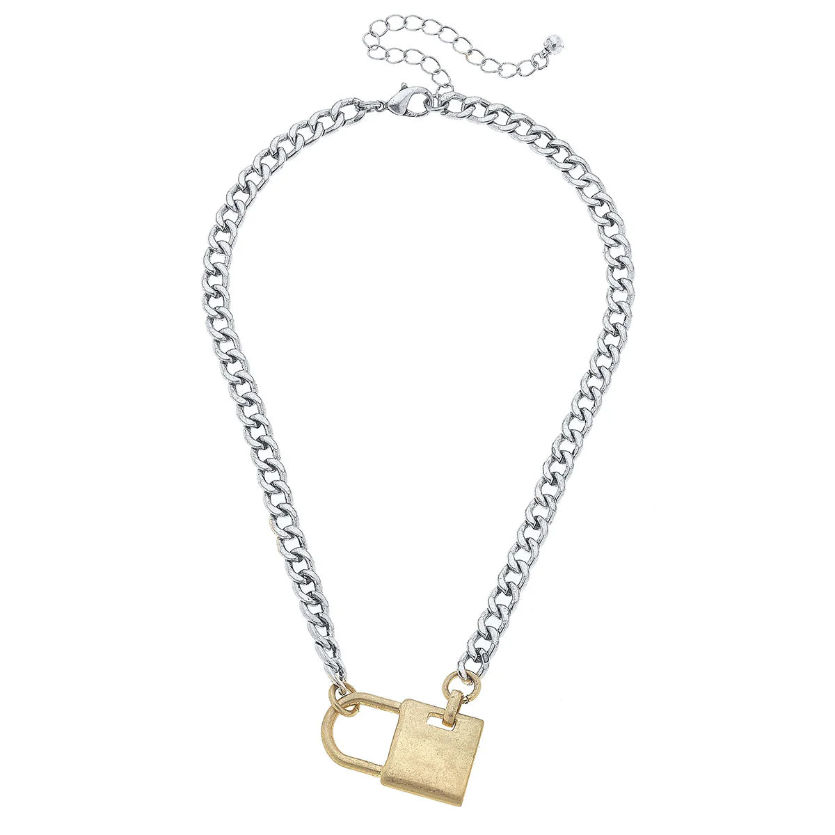 Chrissy Padlocked Curb Chain Necklace
