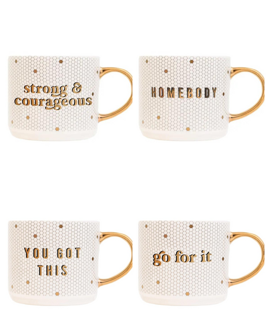 Gold Tile Coffee Mugs
