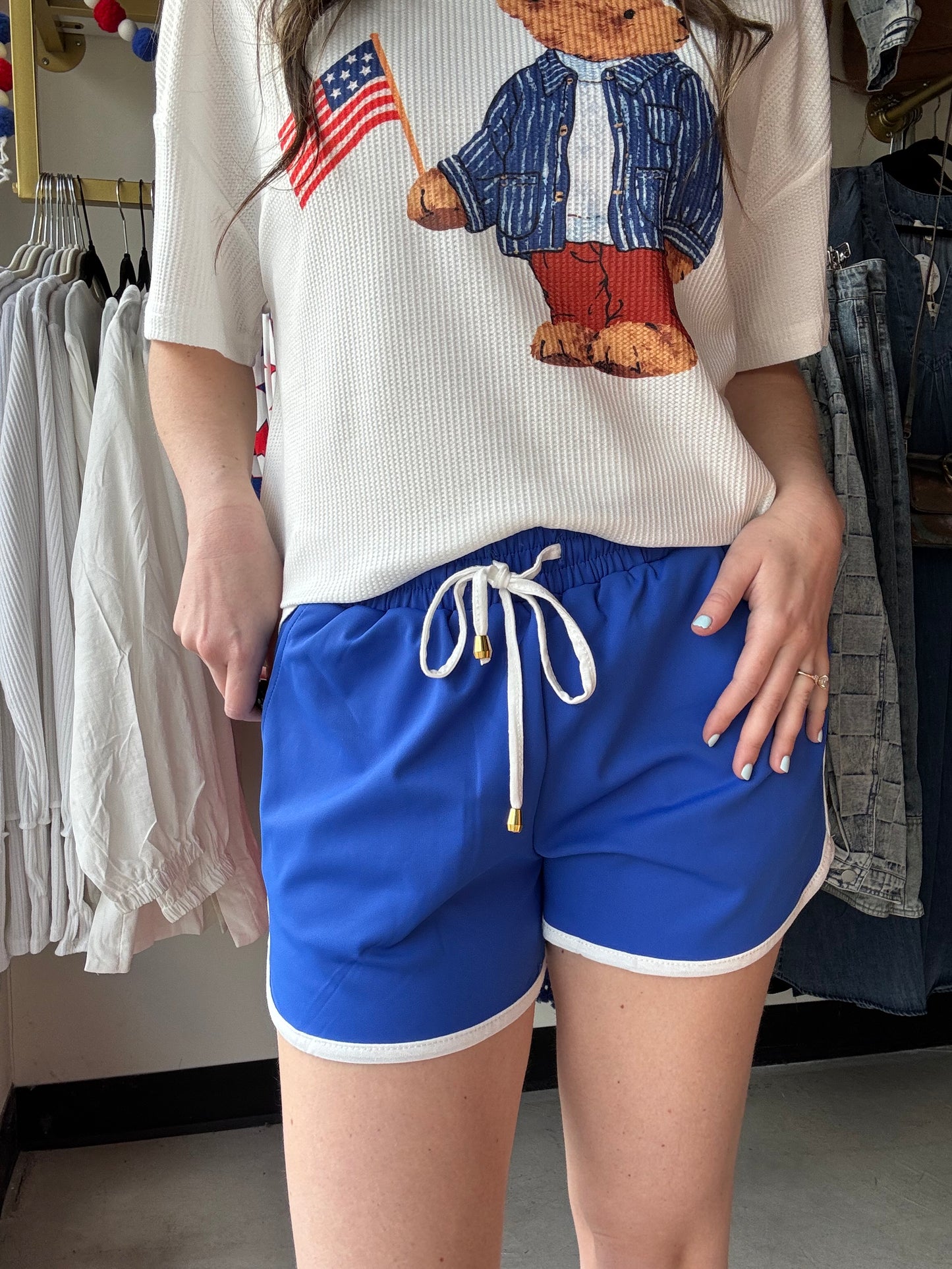 Blue & White Everyday Shorts