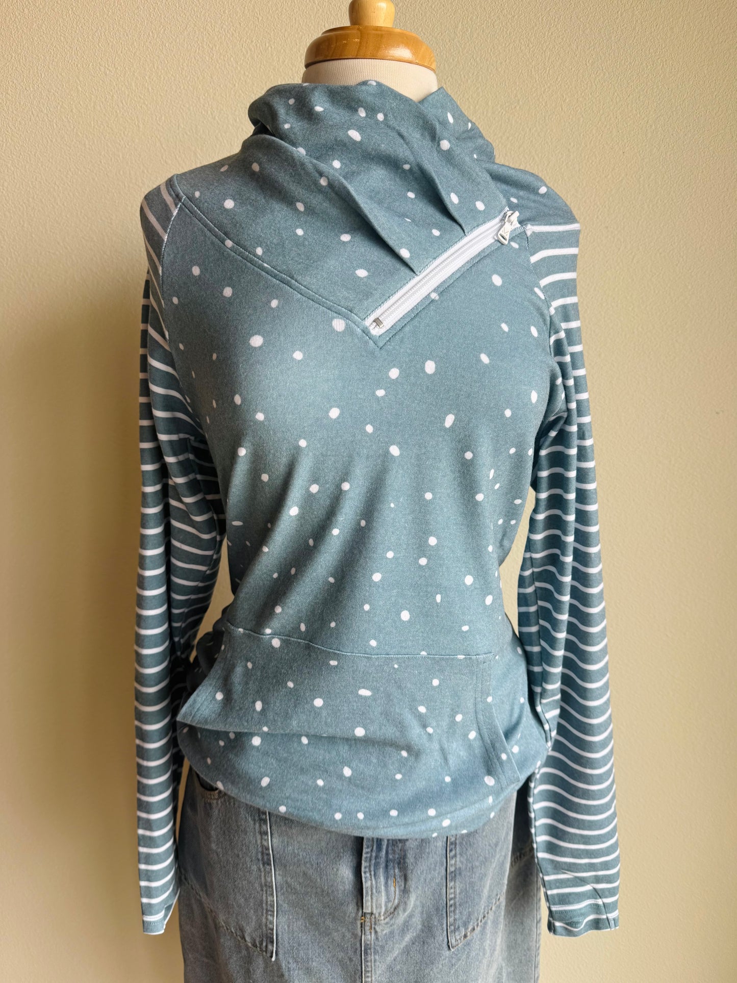 Michelle Mae Teal Asymmetrical Pullover
