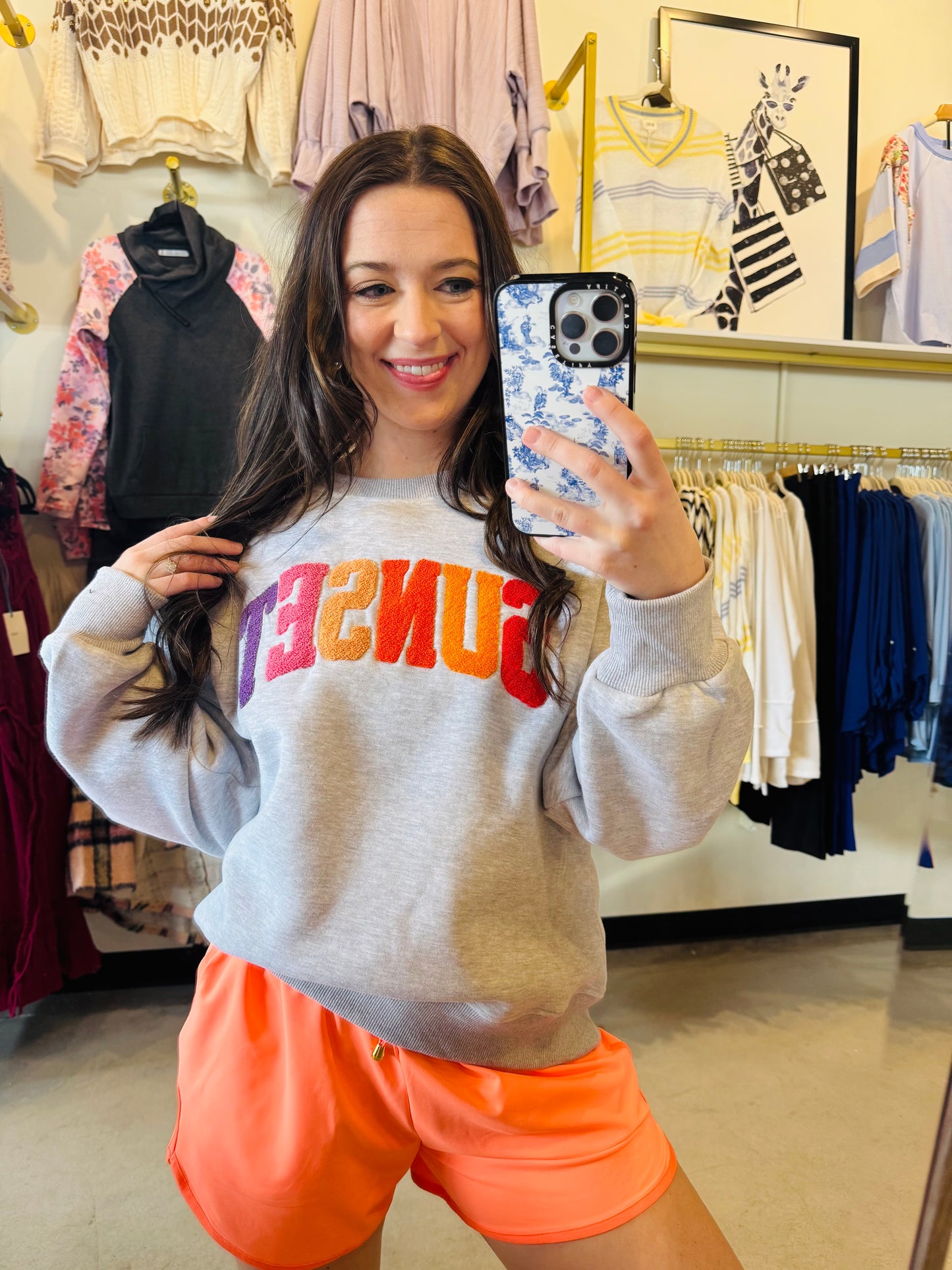 Sunset Embroidered Crewneck