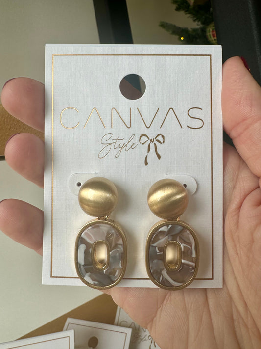 Nina Marbles Resin Drop Earrings