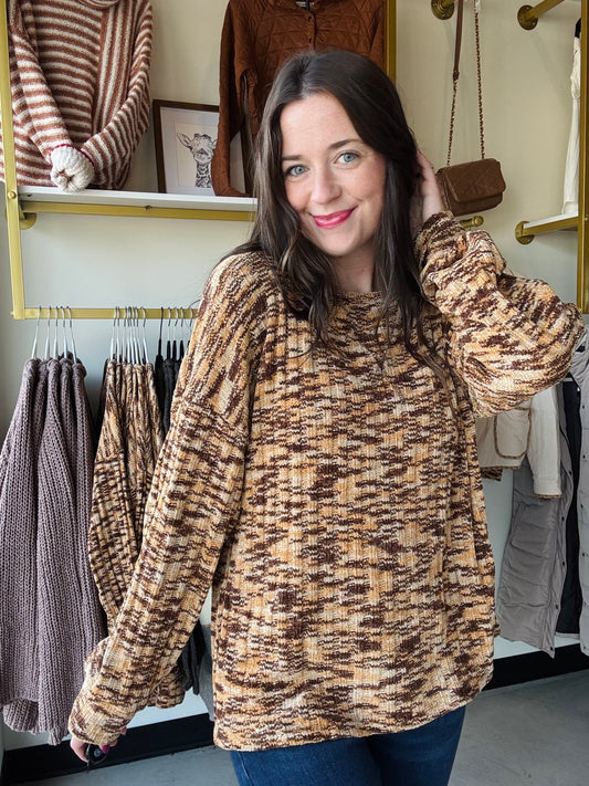 Camel & Brown Cozy Pullover