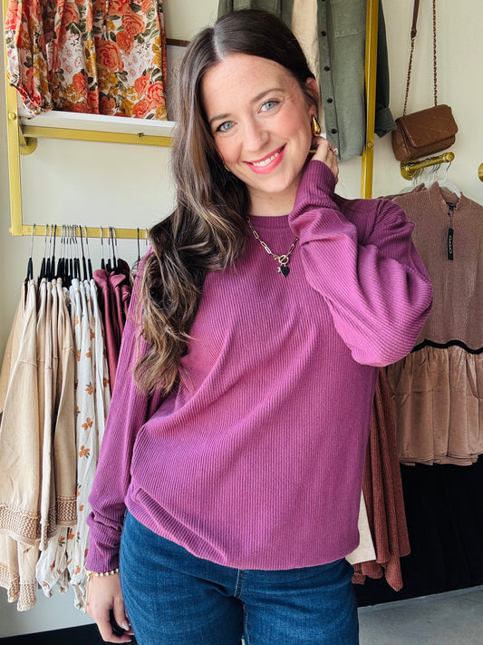 Plum Corrine Pullover
