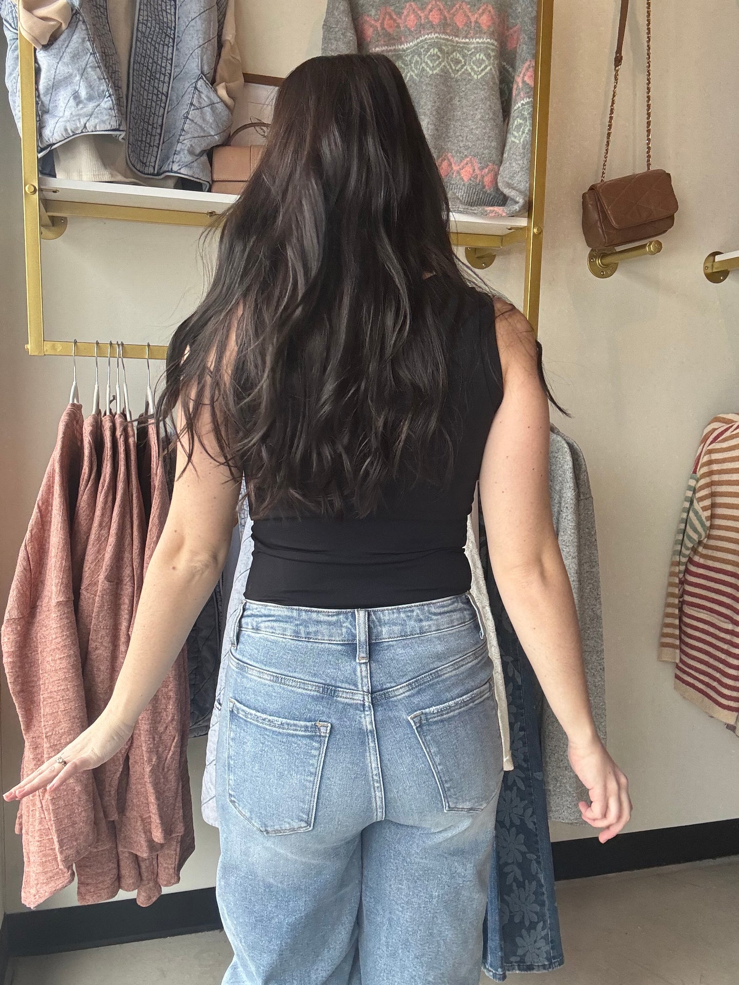 Black Reversible Seamless Tank