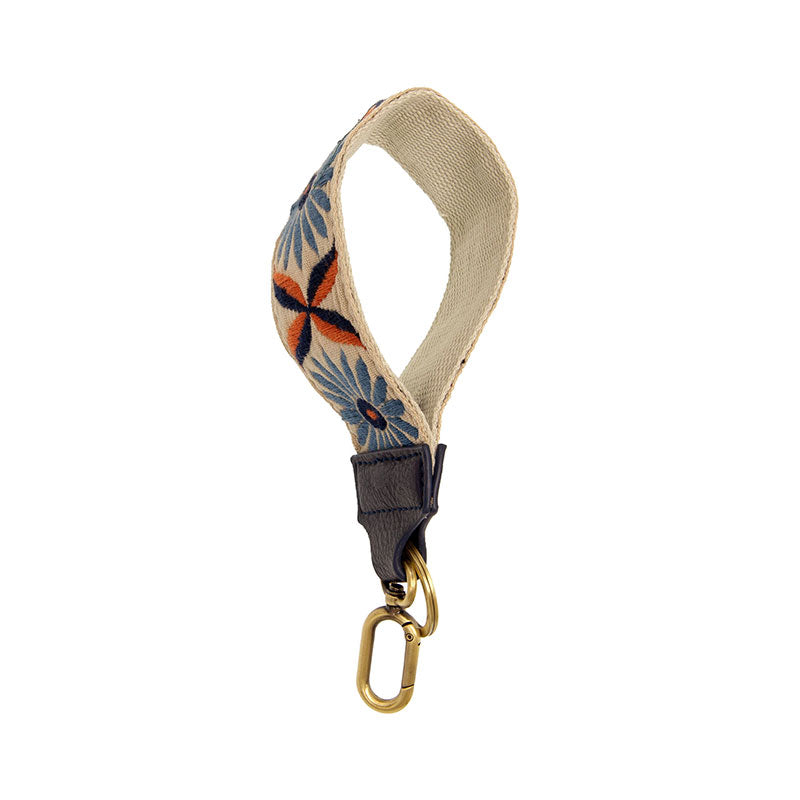 Navy Daisy Easy Find Wristlet