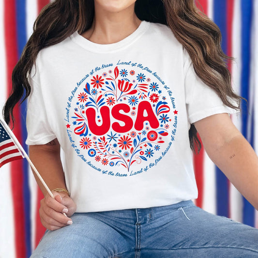 White USA Crewneck