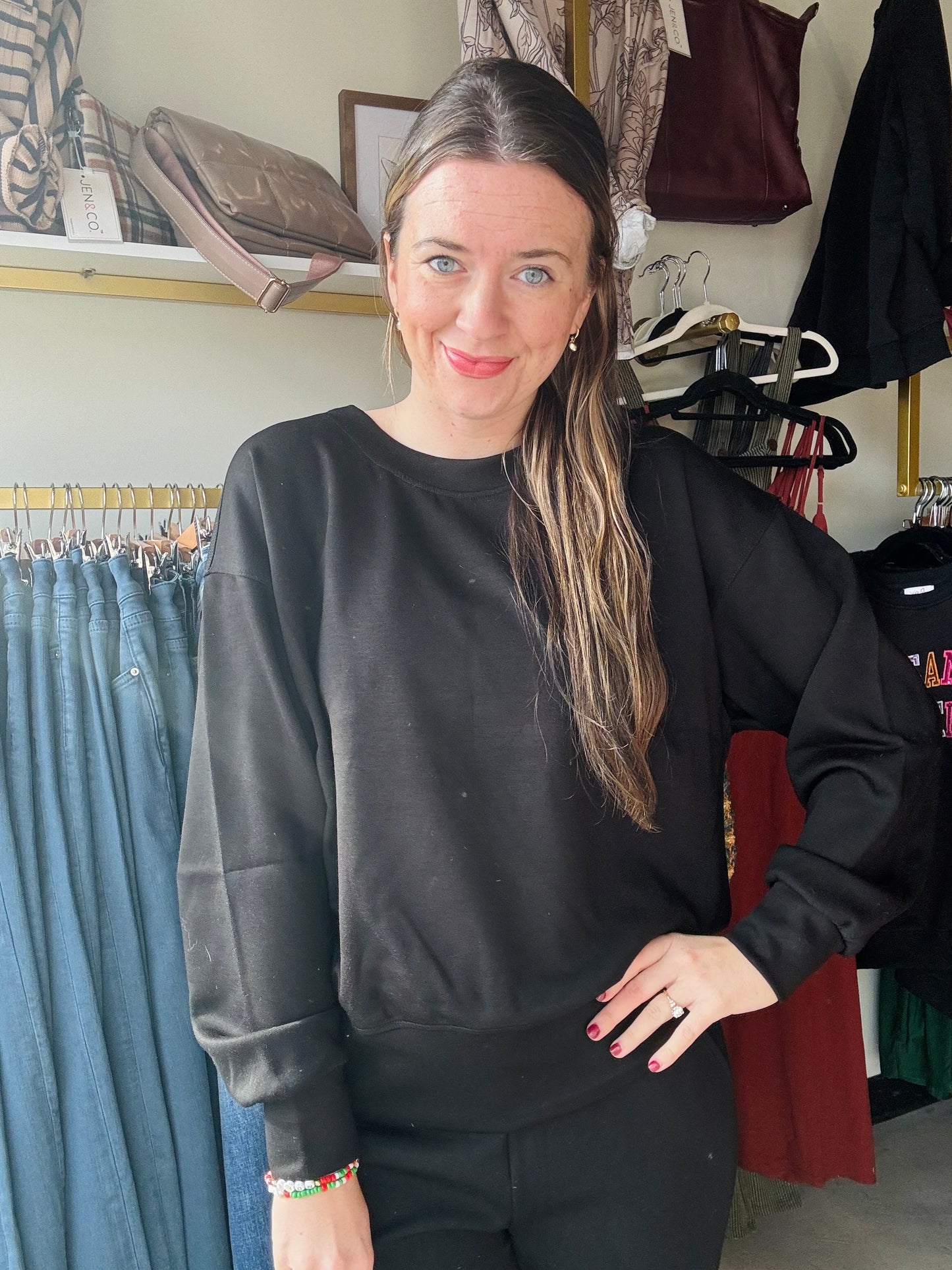 Black Scuba Crewneck Sweatshirt