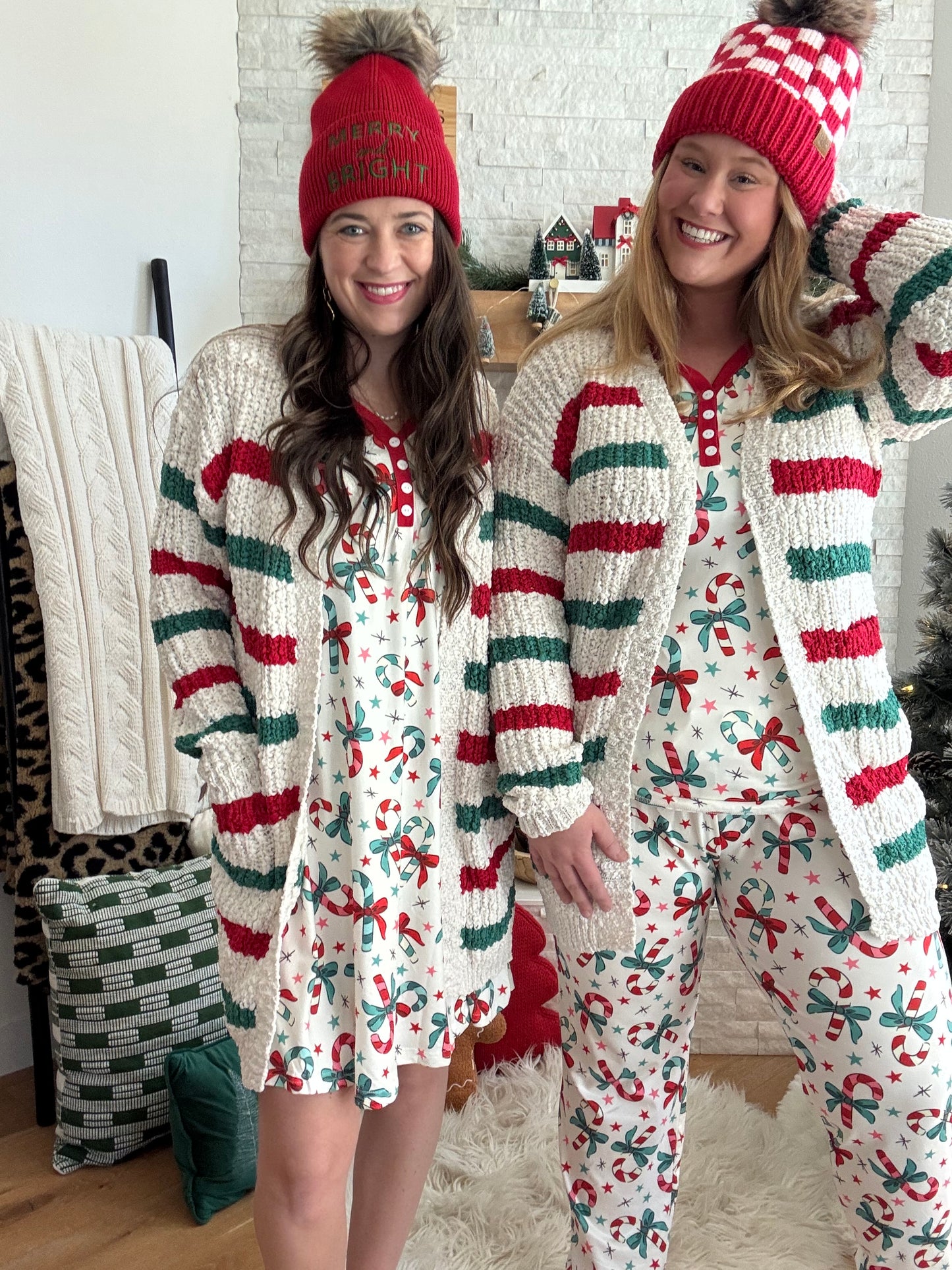 Christmas Stripes Cardigan