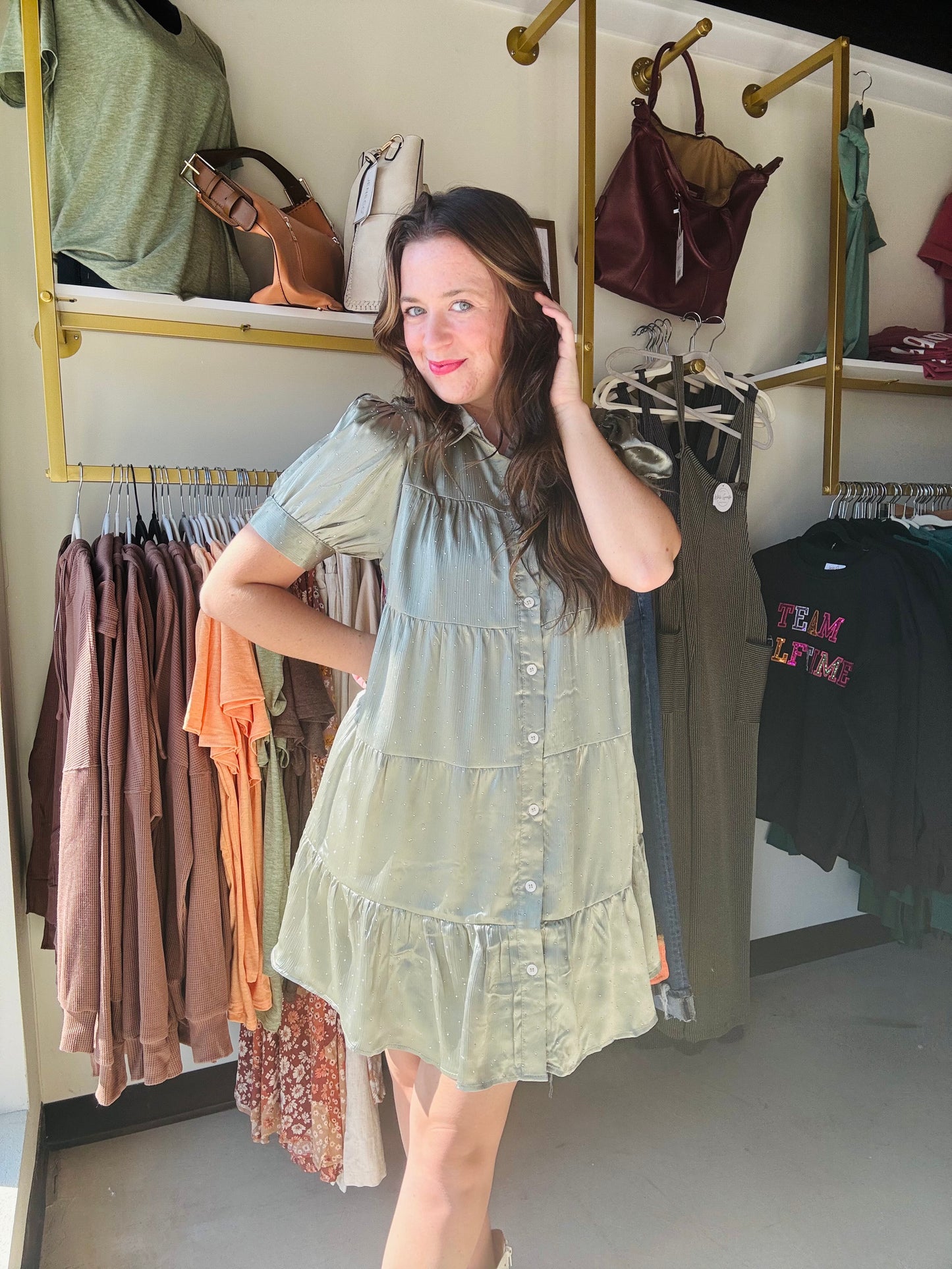 Sage Make a Statement Dress