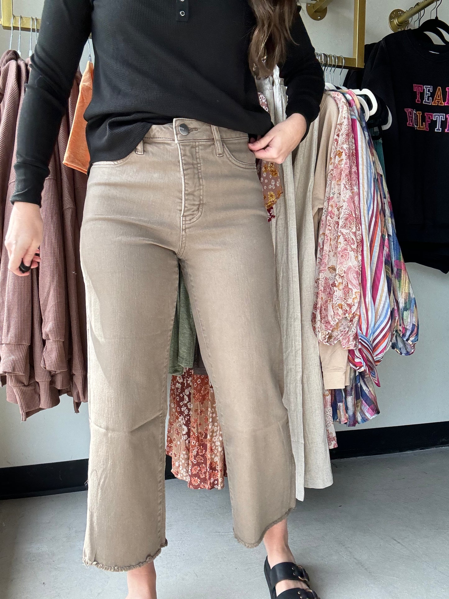 Latte Cropped Chloe Denim - RFM