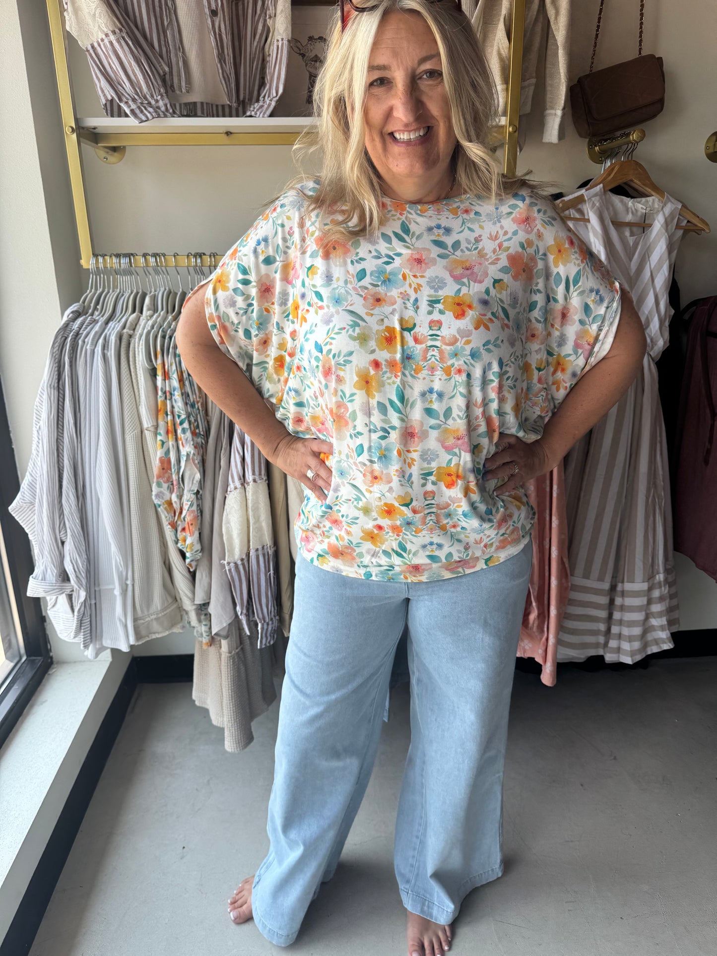 Watercolor Darcy Dolman Top