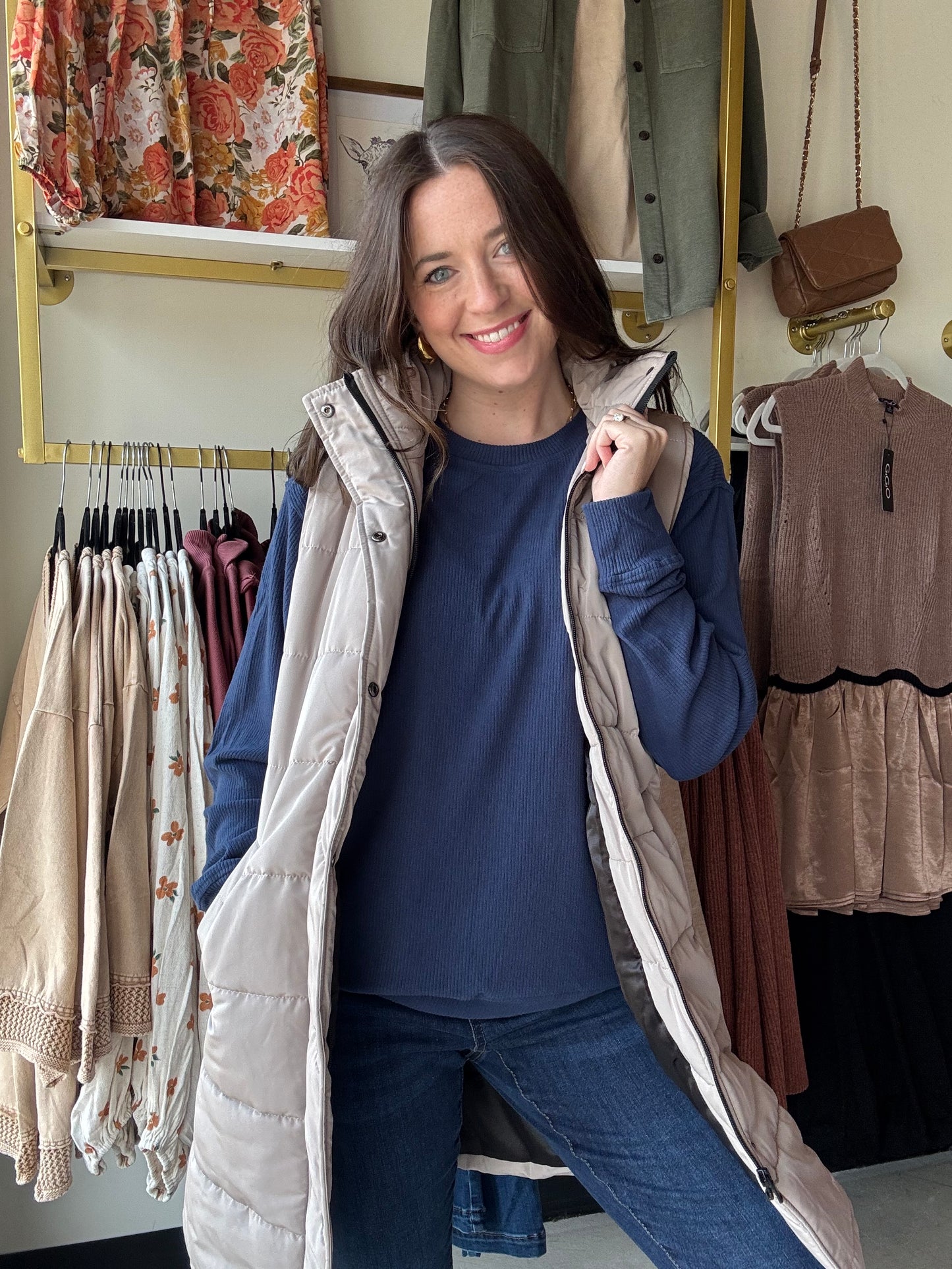 Navy Corrine Pullover