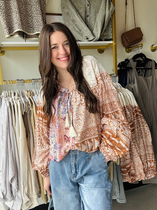 Lavender Mocha Mix Blouse