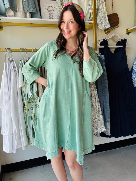 Juniper Mineral Washed Dress