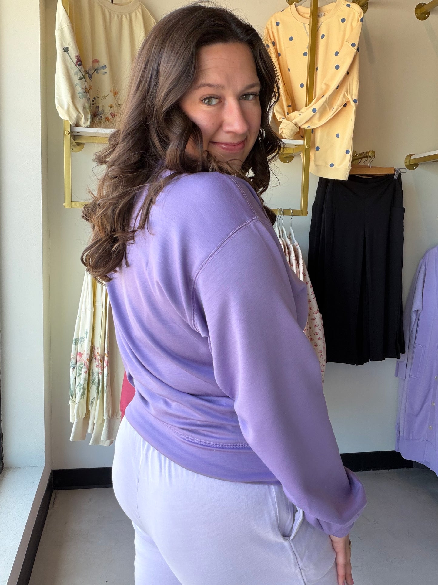 Dusty Purple Crewneck Pullover