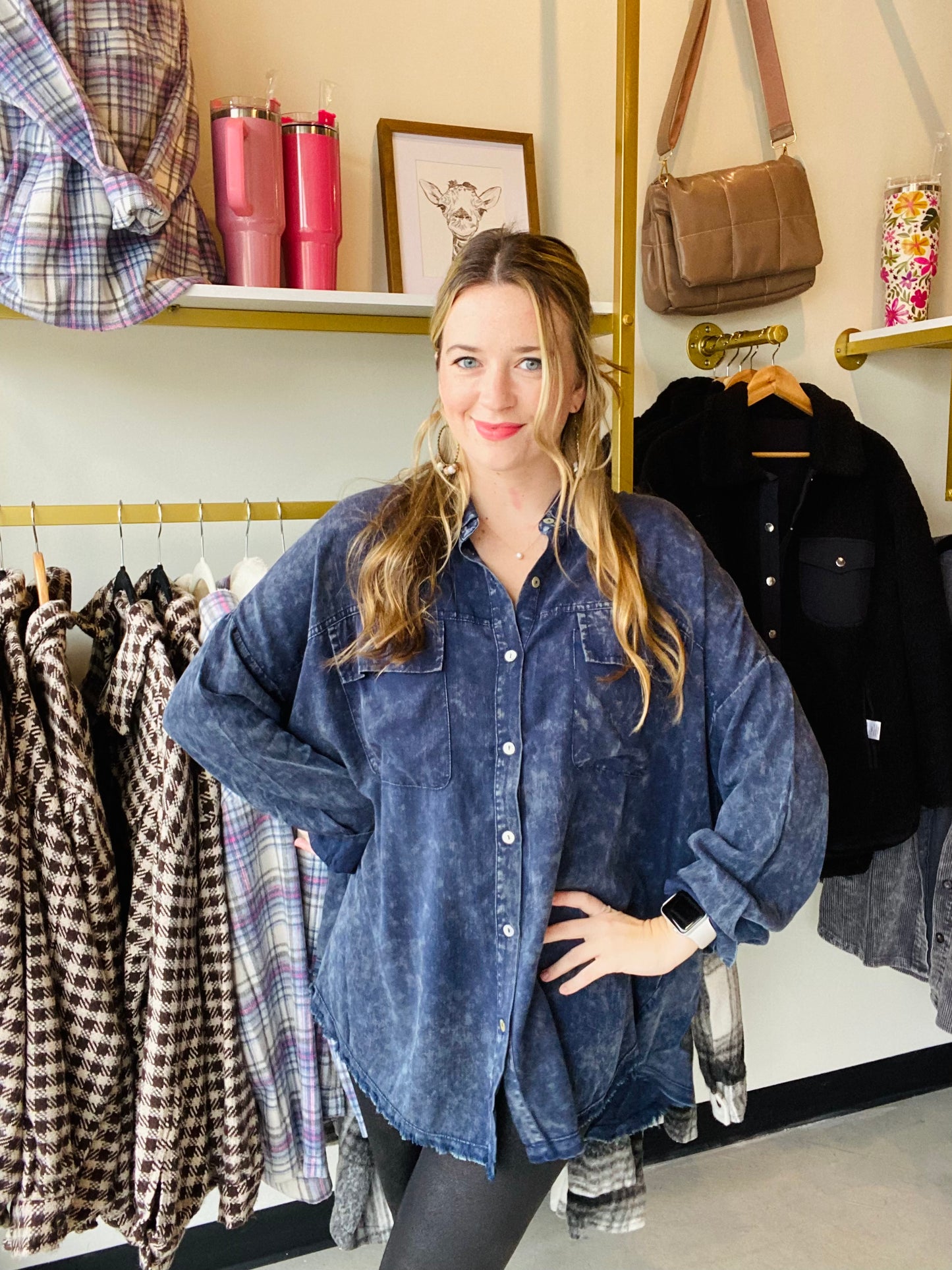Vintage Mineral Wash Button Up