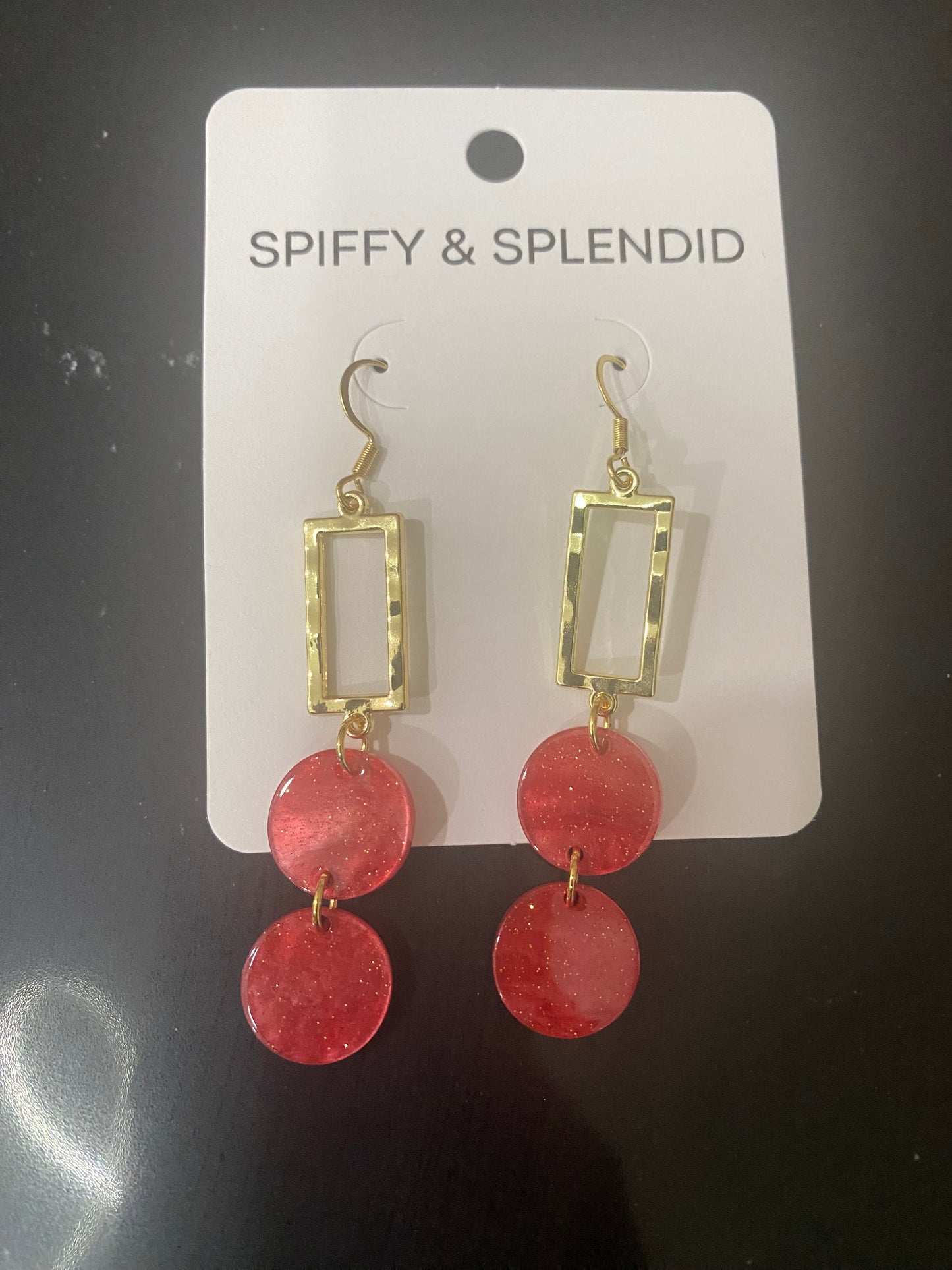 Mila Red Shimmer Earrings