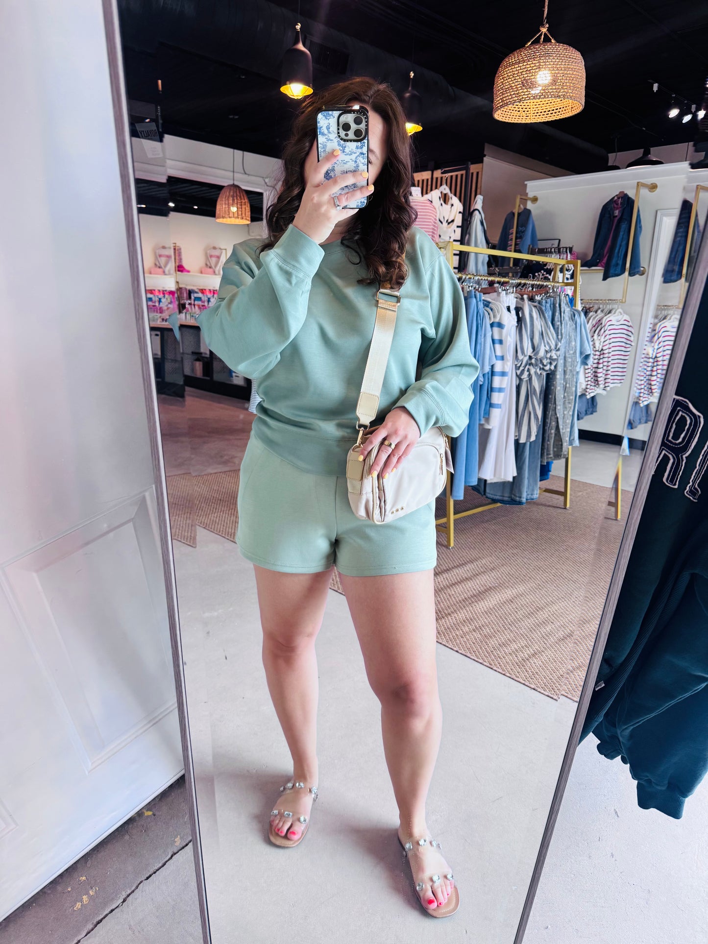 Sage Green Crewneck Pullover