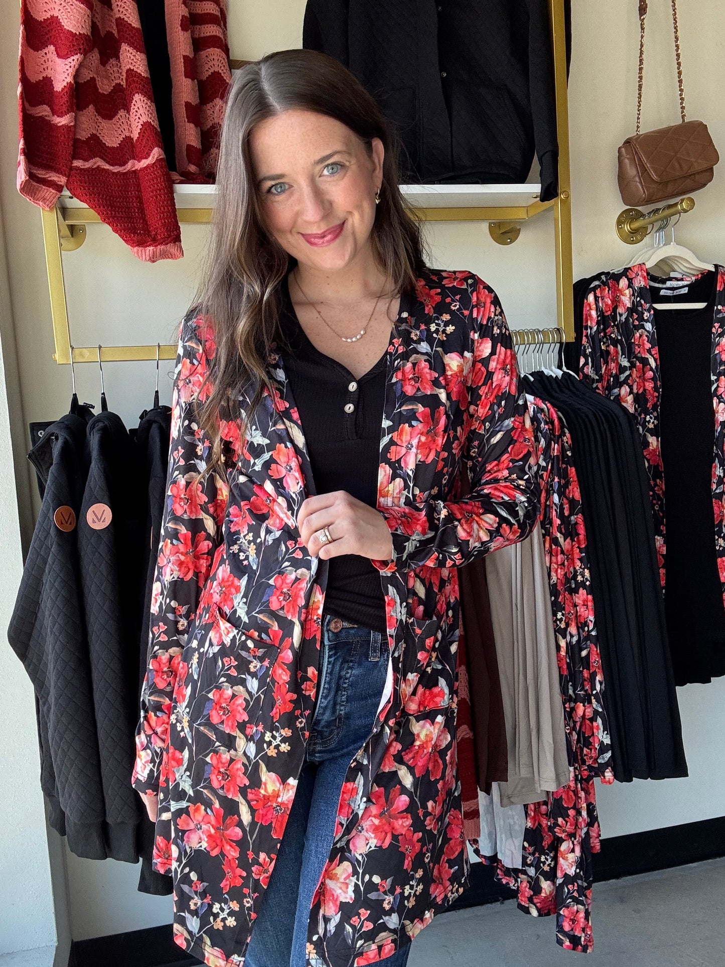 Sunset Floral Classic Cardigan