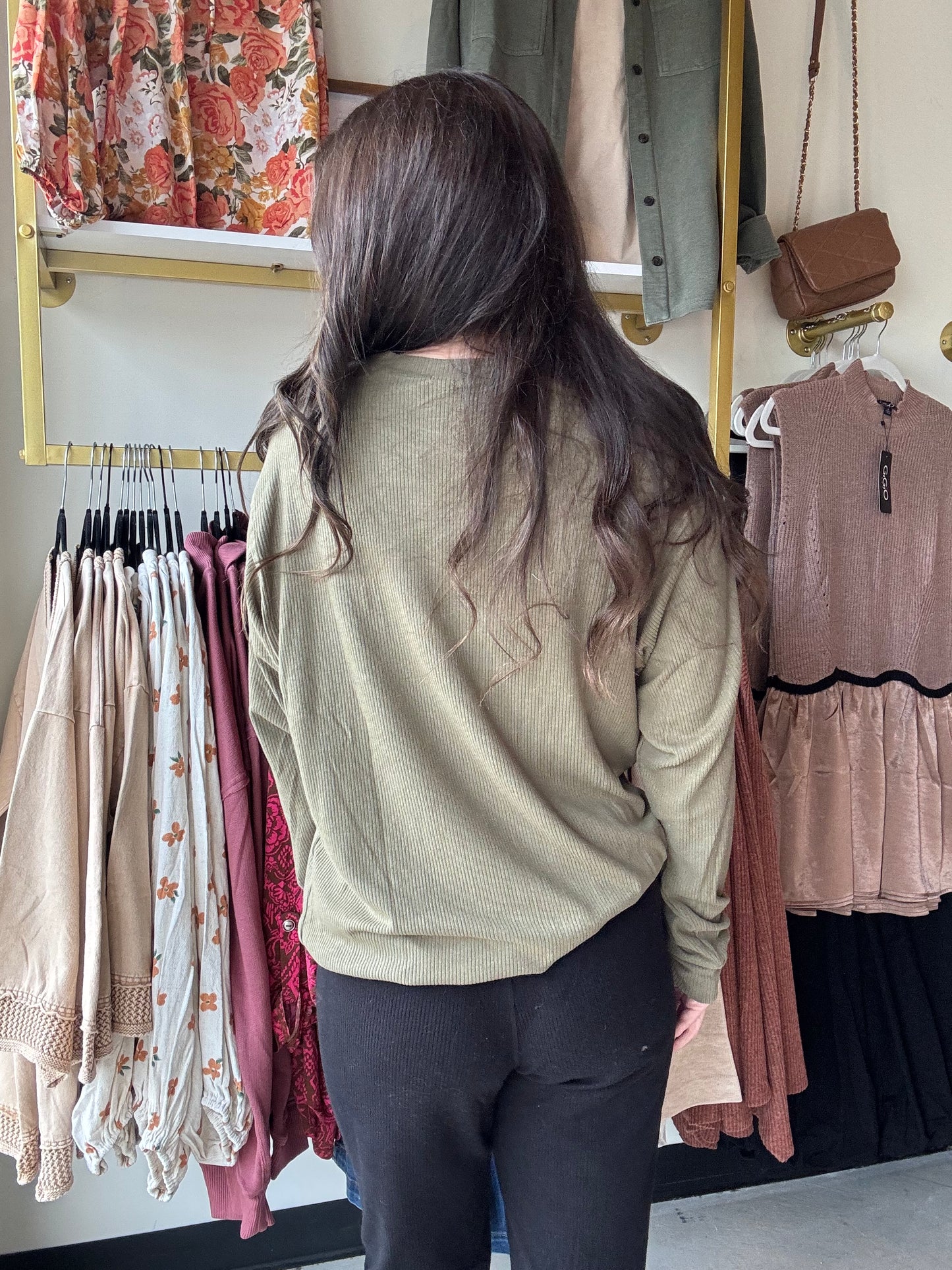 Olive Corrine Pullover