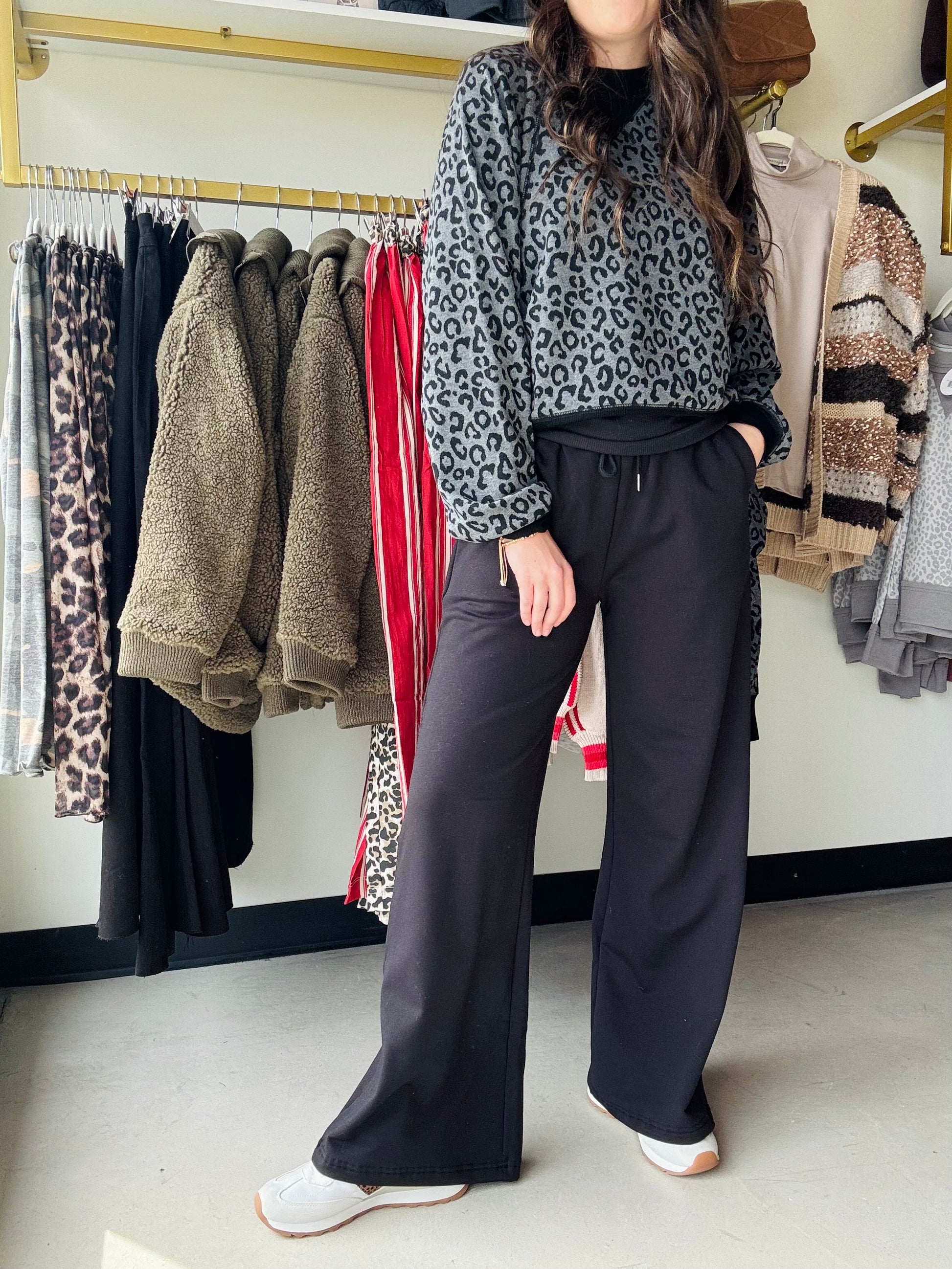 Slip into ultimate coziness with The Jenna Wide Leg Fleece pants. These plush, wide-leg pants offer a relaxed fit that moves with you, perfect for lounging or casual outings. Crafted from soft fleece, they keep you warm while adding a playful, stylish twist to your comfy wardrobe. Get ready to embrace comfort without sacrificing flair!