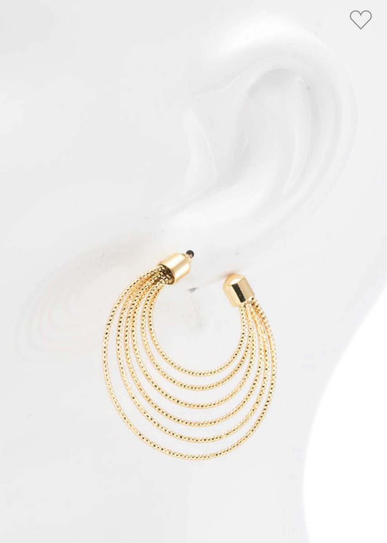 Brass Layered Hoop Earring