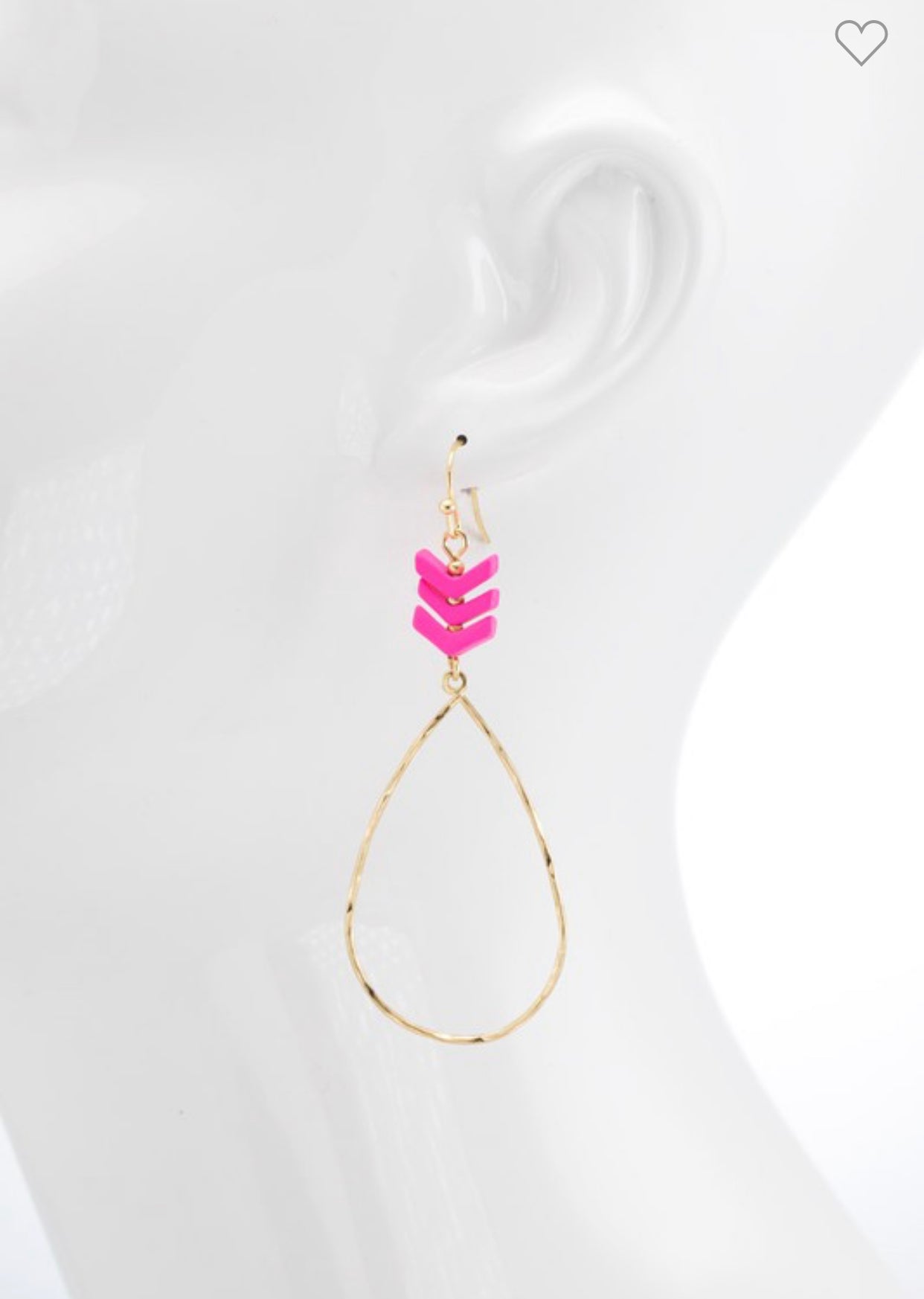 Metal & Wood Teardrop Earrings