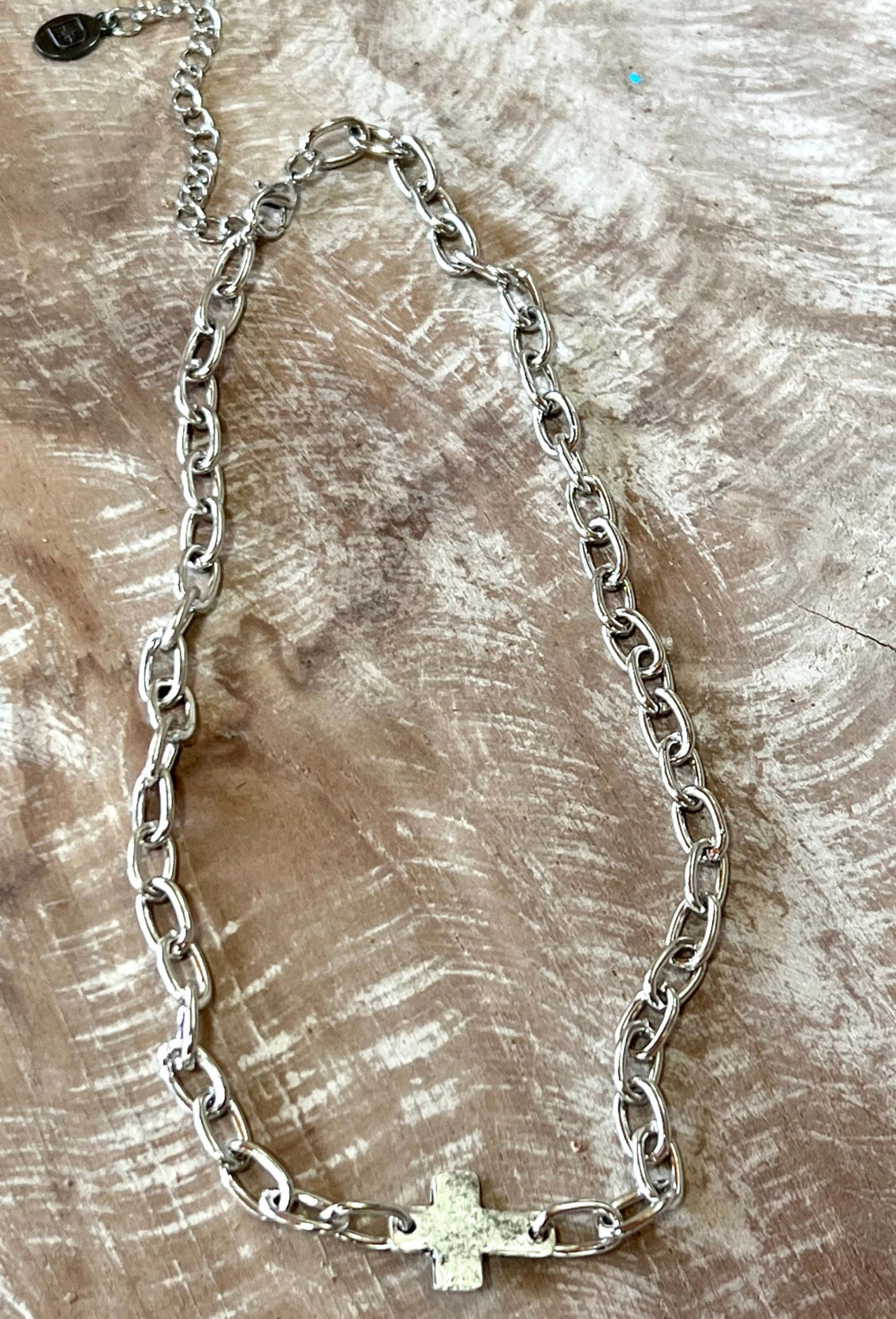 Aviva Silver Cross Necklace