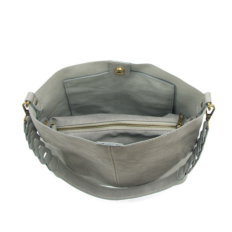 Grey Tessa Convertible Hobo Bag