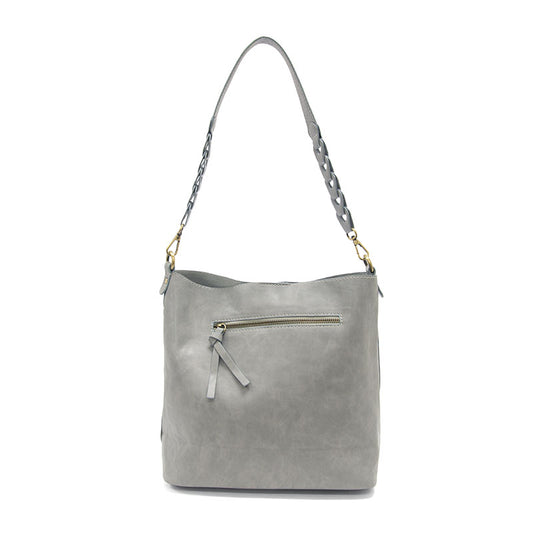Grey Tessa Convertible Hobo Bag