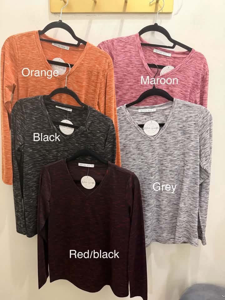 Michelle Mae V Neck Long Sleeve