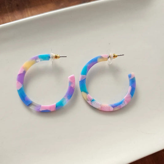 Camy Hoops- Watercolor