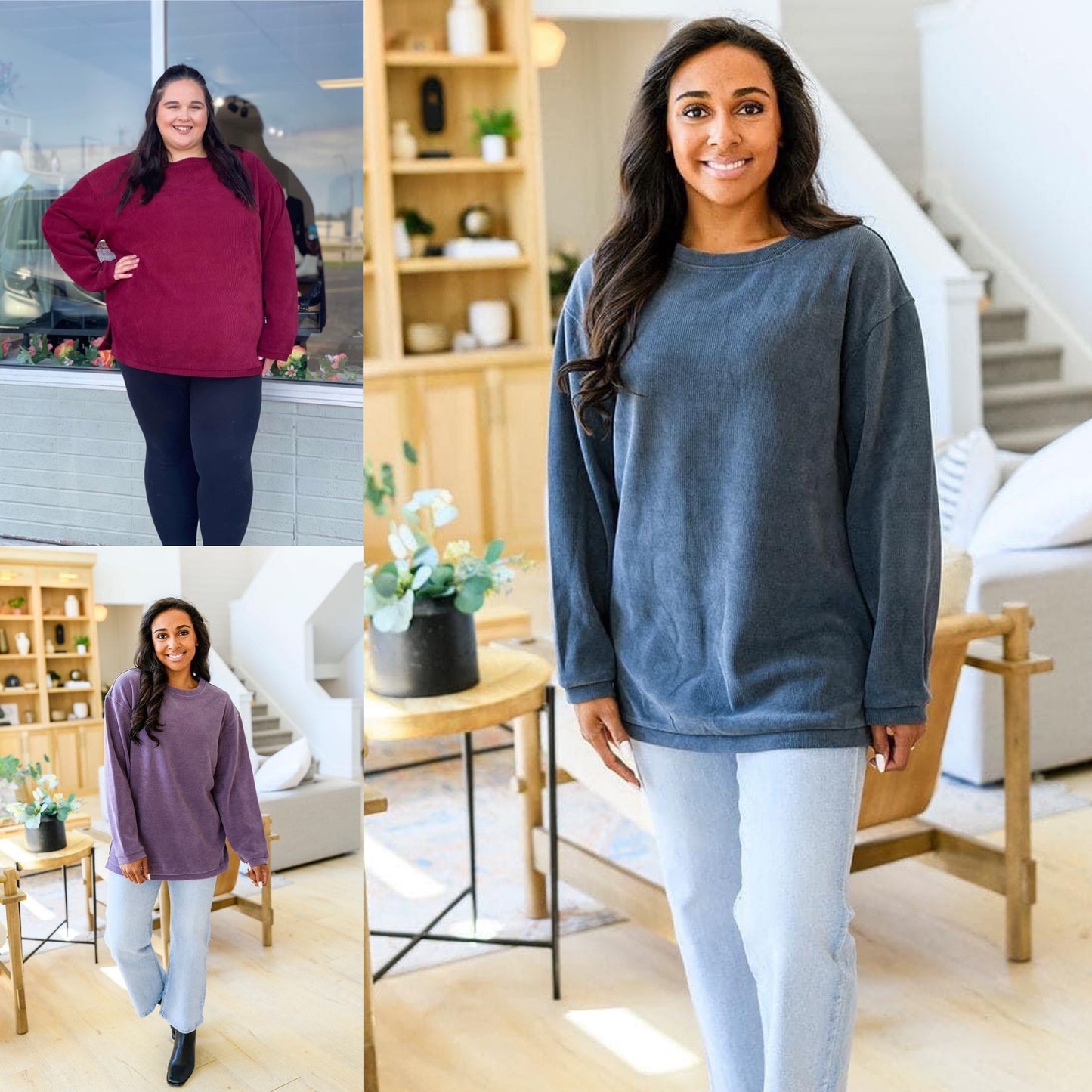 Shirley Corded Crew- Preorder