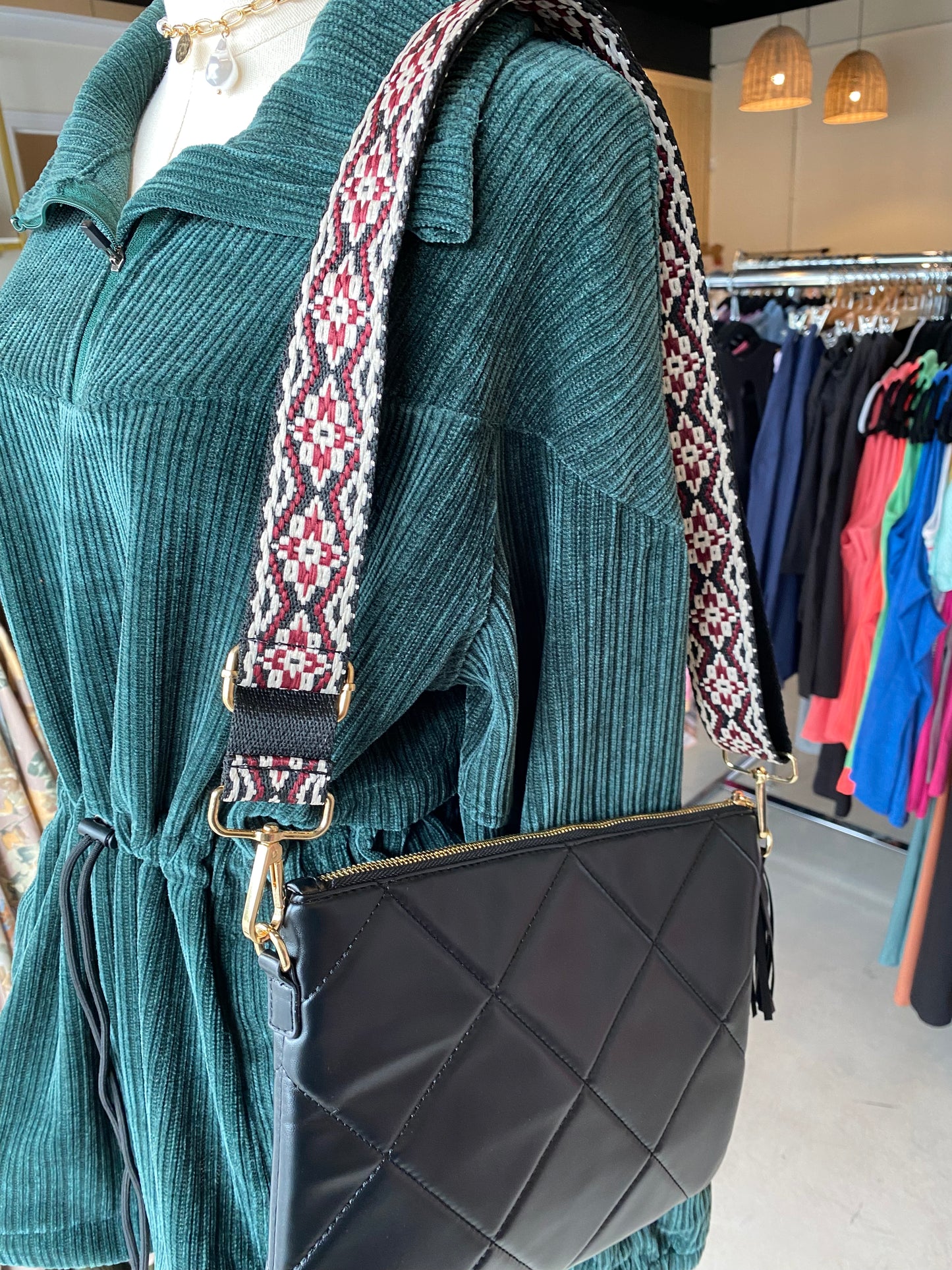 Quilted Crossbody- Black