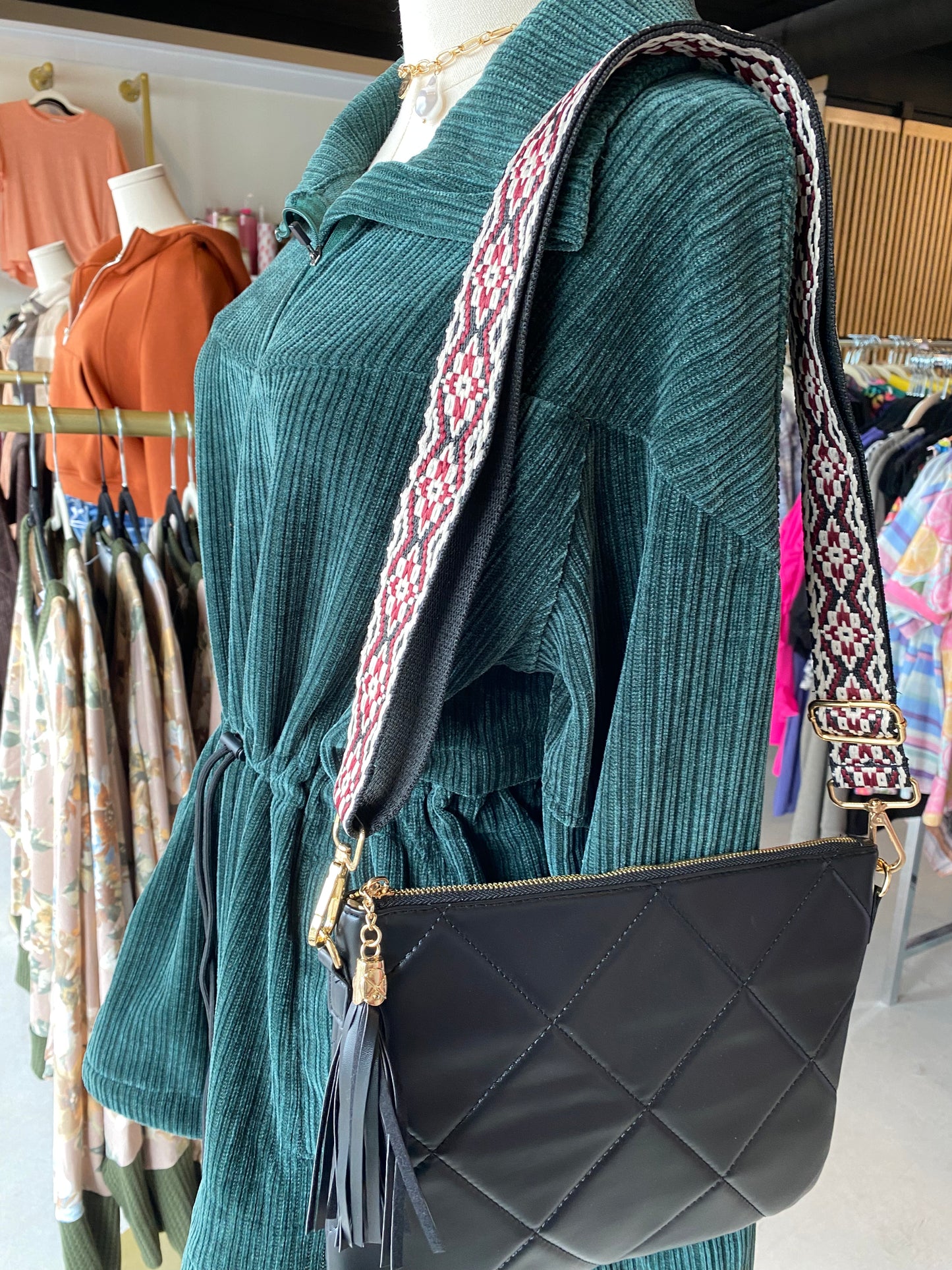Quilted Crossbody- Black