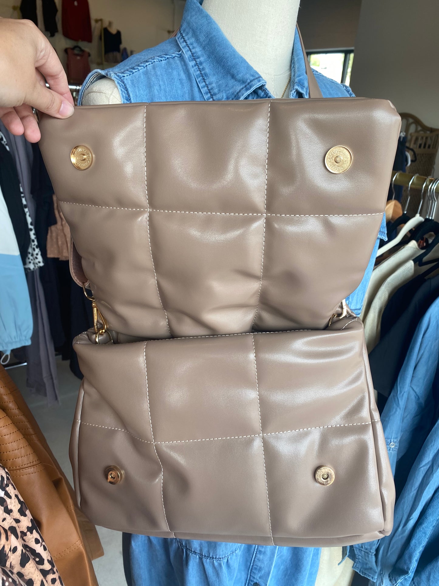 Quilted Puffer Shoulder Bag
